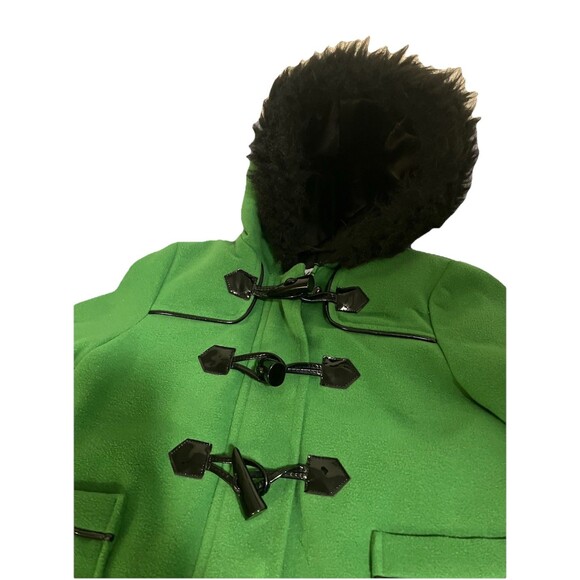 KC Collections Little Girls Green Pea Coat, Back to School Classic Large 4T - Picture 3 of 16
